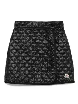Стеганая мини-юбка MONCLER, черный