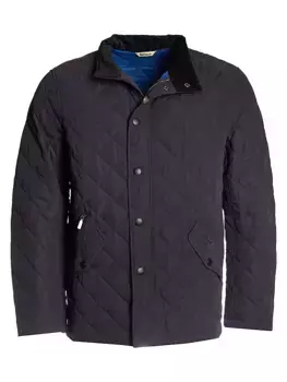 Стеганая нейлоновая куртка Shoveler Barbour, темно-синий