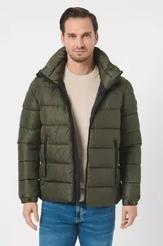 Стеганая непромокаемая зимняя куртка Asantus с капюшоном Save The Duck, зеленый