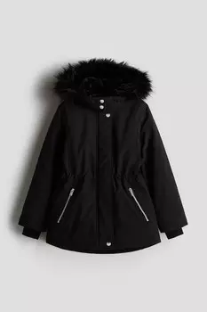 Стеганая парка H&M, черный
