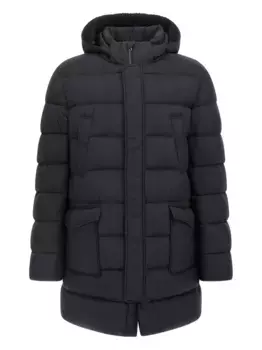 Стеганая парка с капюшоном Herno, черный