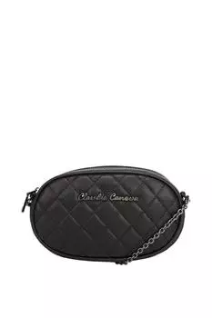Стеганая поясная сумка Emi овальной формы Claudia Canova, черный