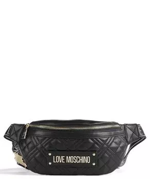 Стеганая поясная сумка из искусственной кожи Love Moschino, черный