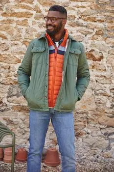 Стеганая рубашка Burgh зеленого цвета Fat Face, зеленый