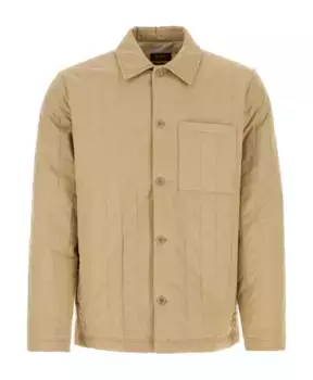 Стеганая рубашка из смесового хлопка A.P.C., бежевый