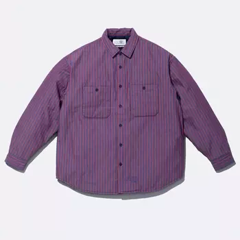 Стеганая рубашка Supreme x MM6 Maison Margiela, синий/в полоску