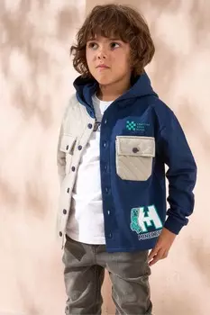 Стеганая рубашка в стиле Minecraft Angel & Rocket, синий