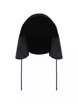 Стеганая шапка-ушанка Bacon, черный