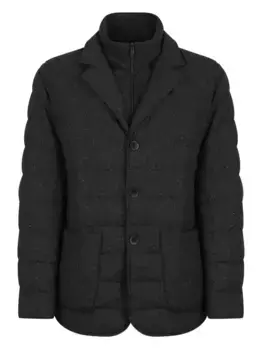 Стеганая шерстяная куртка Herno, черный