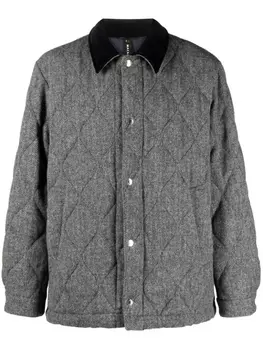 Стеганая шерстяный пуховик Mackintosh, серый