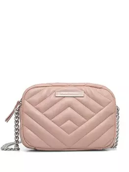 Стеганая сумка через плечо Armani Exchange, розовый