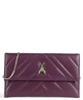 Стеганая сумка через плечо Fly из козьей кожи Patrizia Pepe, фиолетовый