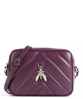 Стеганая сумка через плечо Fly из зернистой козьей кожи. Patrizia Pepe, фиолетовый