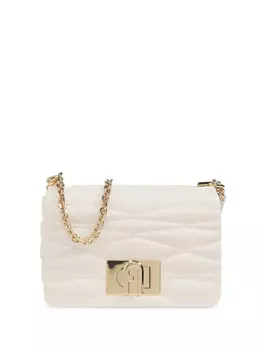 Стеганая сумка через плечо Furla, белый