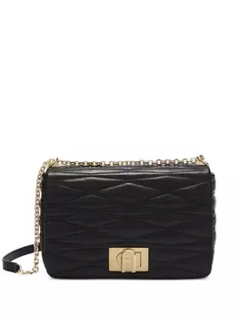 Стеганая сумка через плечо Furla, черный