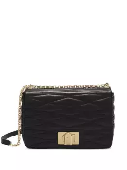 Стеганая сумка через плечо Furla, черный