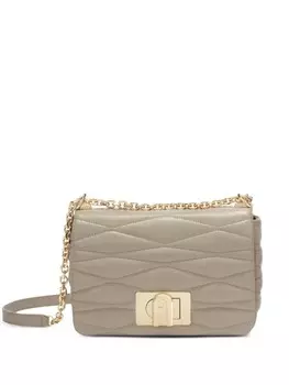 Стеганая сумка через плечо Furla, нейтральный цвет