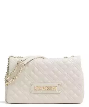 Стеганая сумка через плечо из искусственной кожи Love Moschino, бежевый