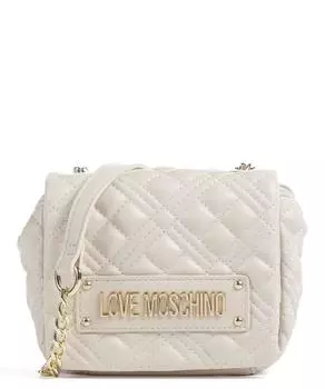 Стеганая сумка через плечо из искусственной кожи Love Moschino, бежевый