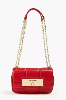 Стеганая сумка через плечо из искусственной кожи LOVE MOSCHINO, красный