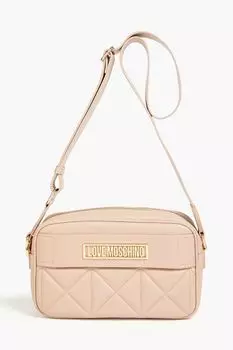Стеганая сумка через плечо из искусственной кожи LOVE MOSCHINO, румян