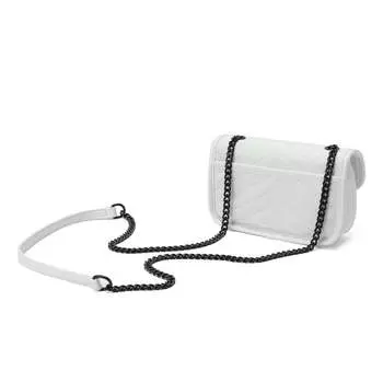 Стеганая сумка через плечо из потрескавшейся кожи Tiffany & Fred Tiffany & Fred Paris, белый