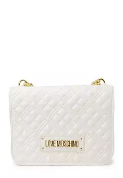 Стеганая сумка через плечо Love Moschino, белый