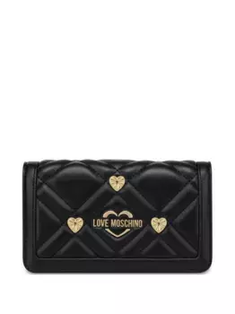 Стеганая сумка через плечо Love Moschino, черный