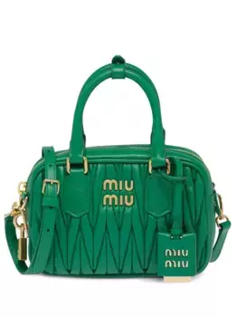 Стеганая сумка через плечо MIU MIU, зеленый