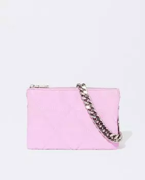 Стеганая сумка через плечо на молнии сиреневого цвета Parfois, сиреневый