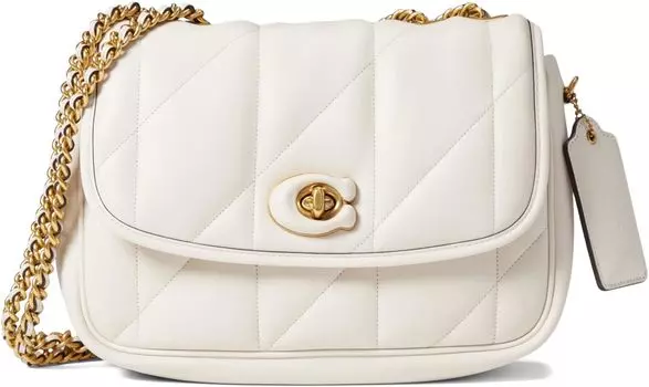 Стеганая сумка через плечо Pillow Madison COACH, цвет Chalk