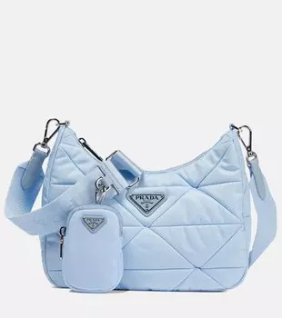 Стеганая сумка через плечо Prada, синий