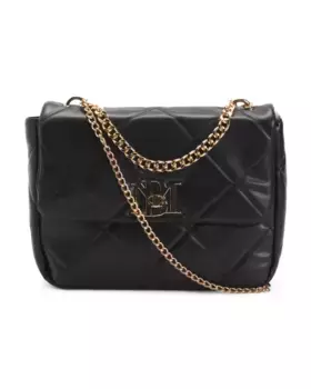 Стеганая сумка через плечо с цепочкой Lge Diamond Badgley Mischka, черный