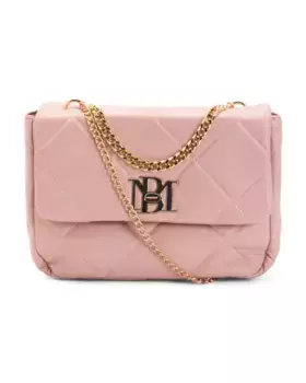 Стеганая сумка через плечо с цепочкой Lge Diamond Badgley Mischka, цвет Blush