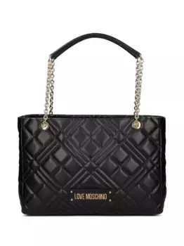 Стеганая сумка через плечо с цепочкой Love Moschino, черный