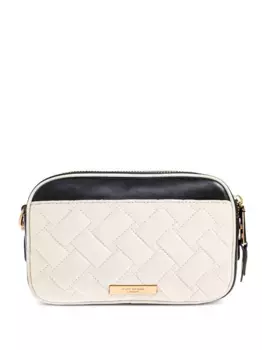 Стеганая сумка через плечо с двойной молнией Kurt Geiger London, белый