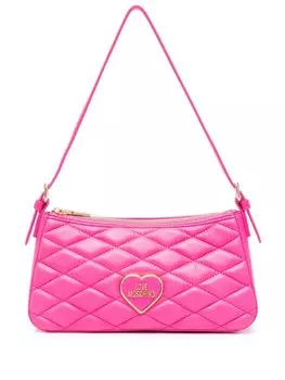 Стеганая сумка через плечо с логотипом Love Moschino, розовый