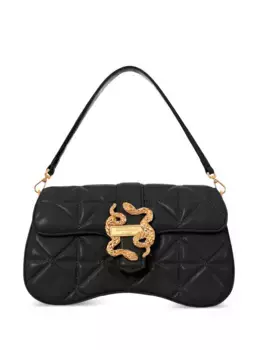 Стеганая сумка через плечо с пряжкой-змеей Just Cavalli, черный