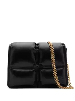 Стеганая сумка через плечо Snip BURBERRY, черный