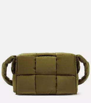 Стеганая сумка через плечо Tech Cassette Bottega Veneta, зеленый