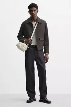 Стеганая сумка через плечо ZARA, цвет bone white