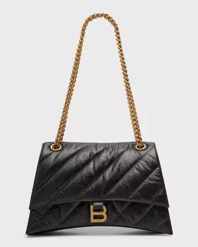Стеганая сумка Crush среднего размера с цепочкой Balenciaga