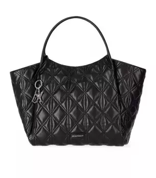 Стеганая сумка для покупок Emporio Armani, черный