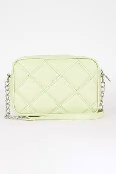 Стеганая сумка из экокожи Defacto, зеленый