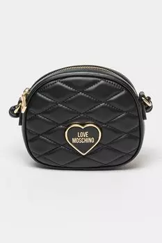 Стеганая сумка из экокожи Love Moschino, черный