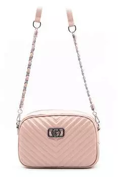 Стеганая сумка из экокожи Silver&Polo, розовый