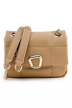 Стеганая сумка из экокожи Vince Camuto, бежевый