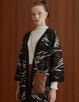 Стеганая сумка-кошелек Табачная Kayra