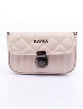 Стеганая сумка Кремового цвета Kayra