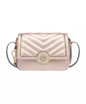 Стеганая сумка на плечо из розового золота Pollini, розовый